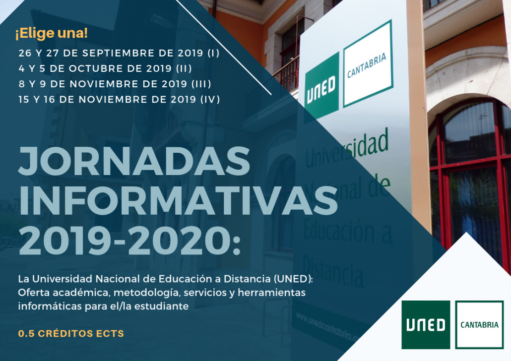 UNED Cantabria programa Jornadas Informativas 2019-2020